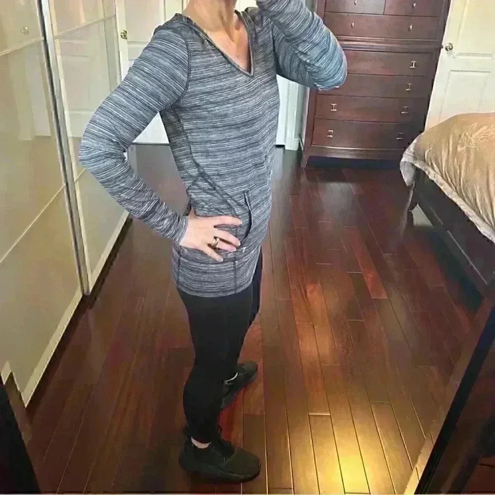 Champion Active Gym Hoodie Pullover Workout Top Athletic Black Grey SpaceDye XS - Picture 15 of 16